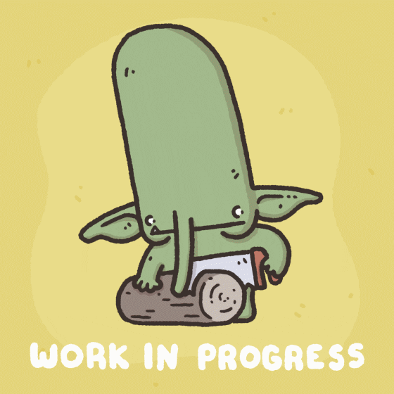 Work In Progress - Goblin serrando madeira